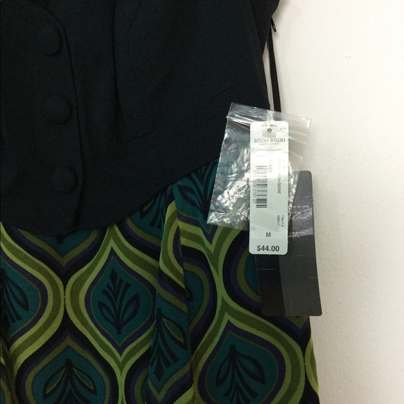 Women’s Bisou Dress M Medium 8 - 10 Sleeveless Vest Lightweight Black NWT - Picture 4 of 6